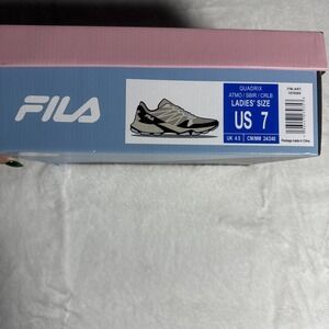 Fila Quadrix Ladies Trail Shoe Sneaker Silver - Coral Size 7